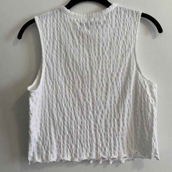 Everlane The Cropped Smock Top White Base - Size S - Picture 2 of 8